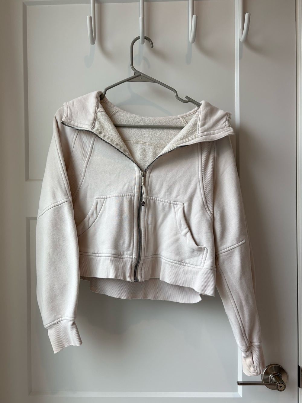 Lululemon Scuba Cream Zip-Up Hoodie